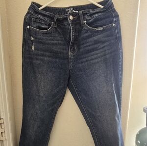 Time & Tru High Rise Raw Hem Jeans – Size 8